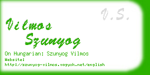 vilmos szunyog business card